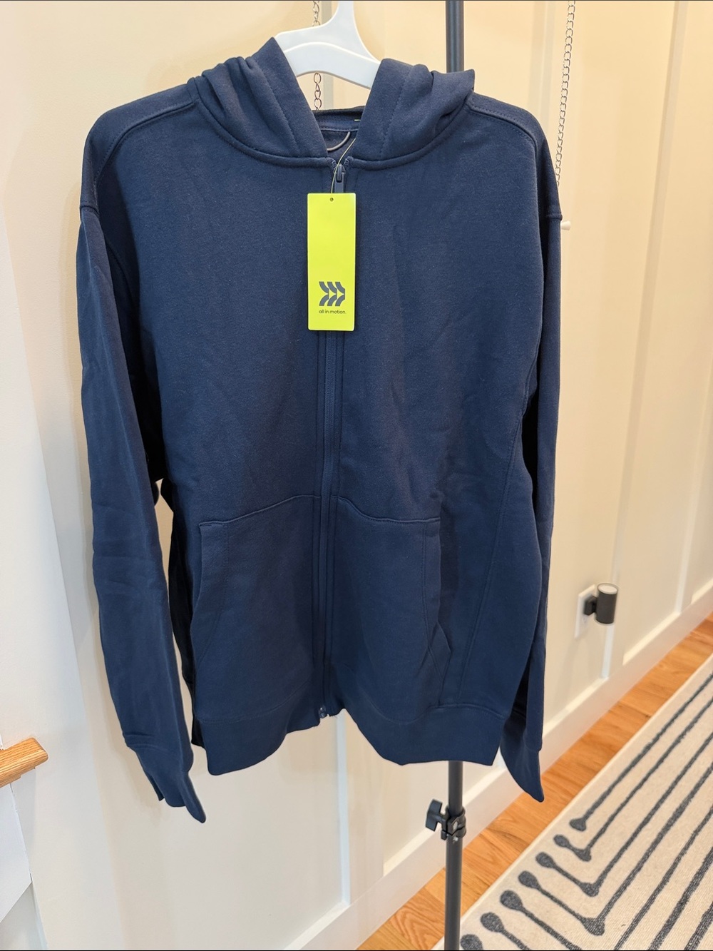 Men's Navy Zip-Up Hoodie All in Motion M  - #879